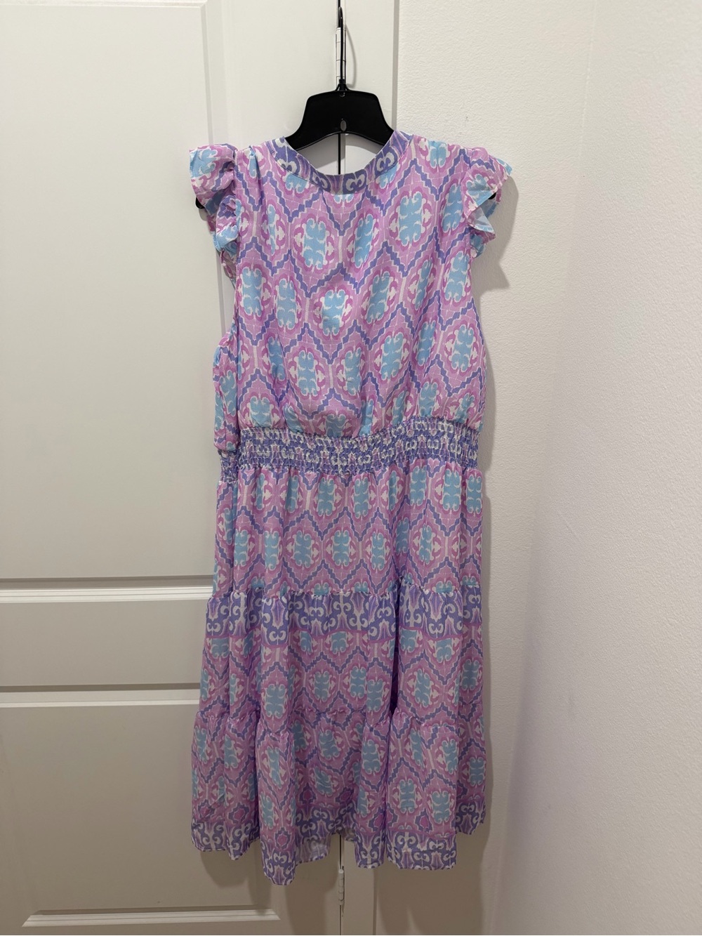 NWT Nanette Lepore Flutter Sleeve Tassel Midi Dress - Picture 5 of 7